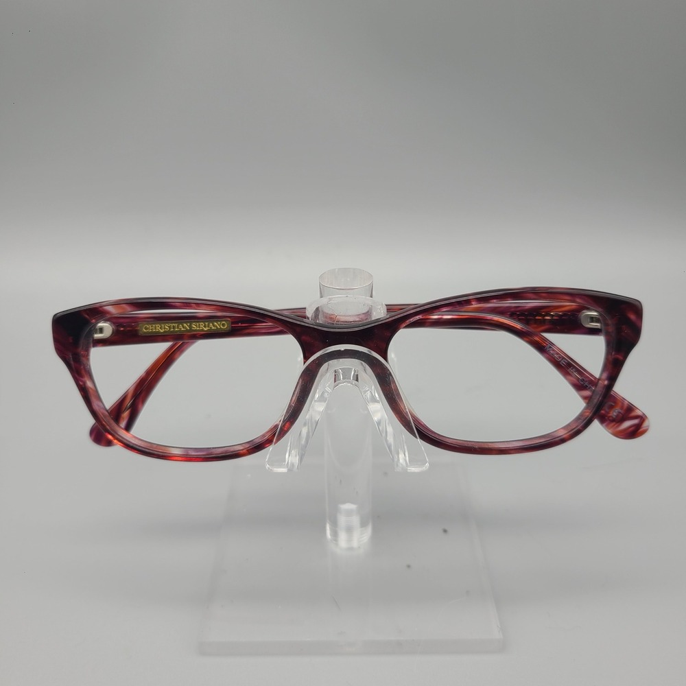 Christian Siriano DRED Tortoise Eyeglass Frames 52-17-140 Burgundy Cat Eye